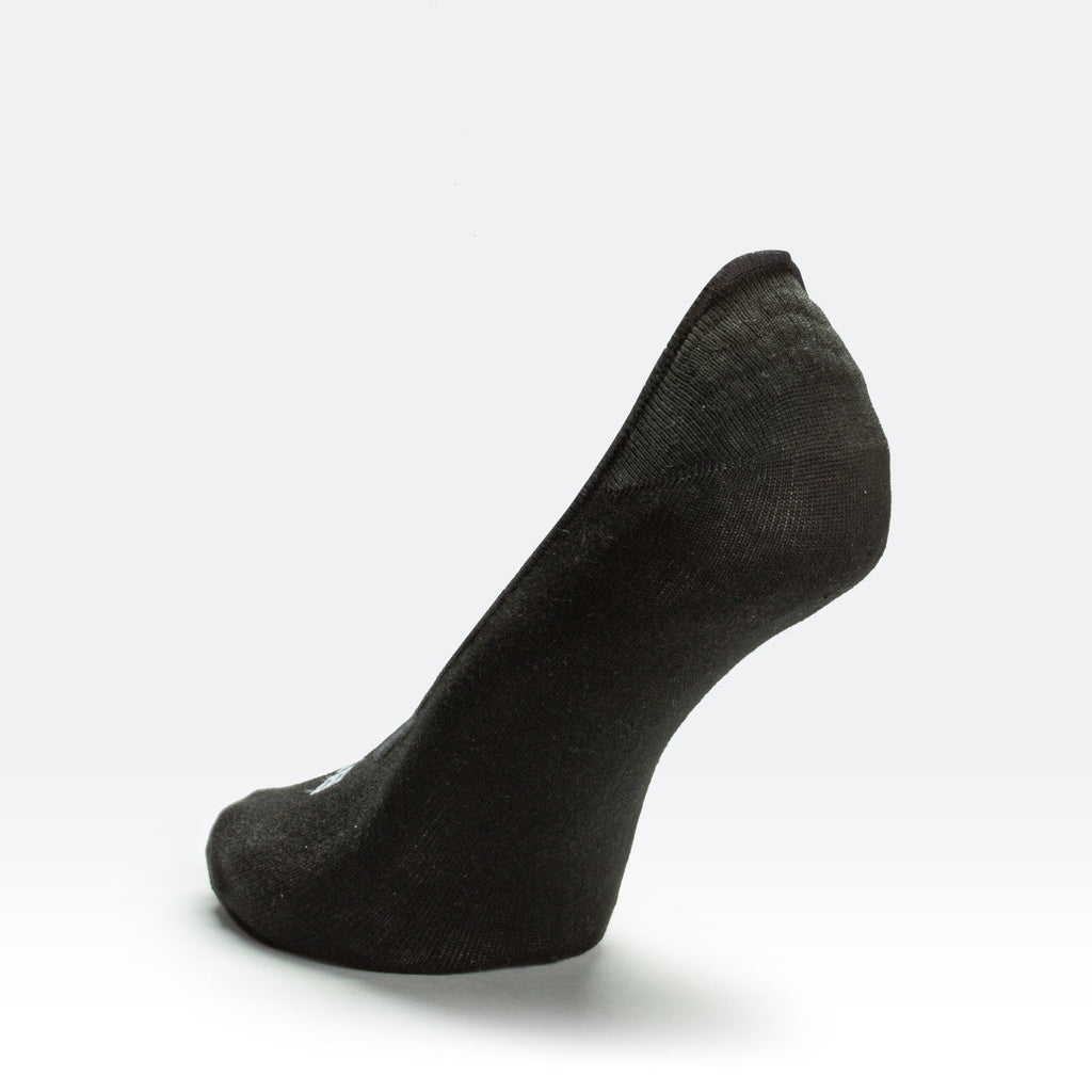 Structured No Show Socks - Black