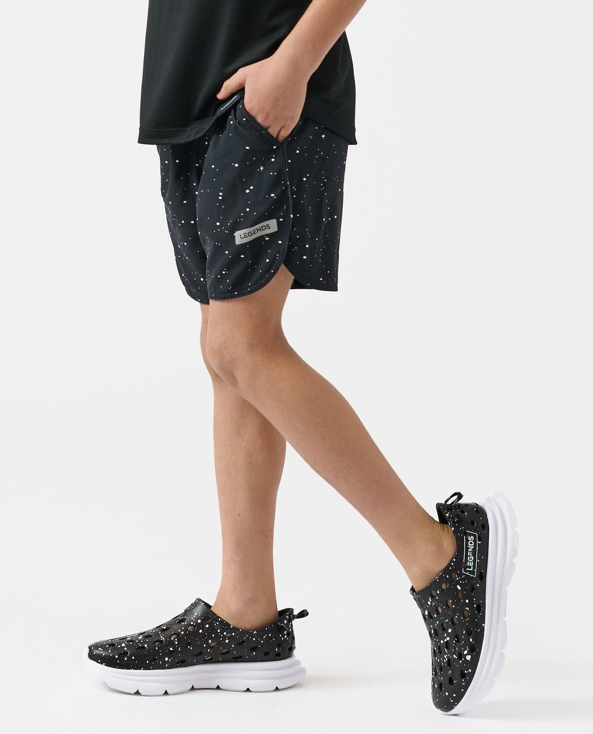 KANE x Little Legends Luka Short - Black Splatter